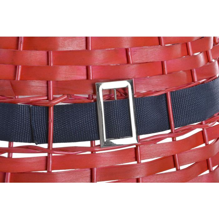 DKD Home Decor Base Árbol Navidad Tradicional Mimbre Rojo 57 x 28 x 57 cm (2 Unidades) 2