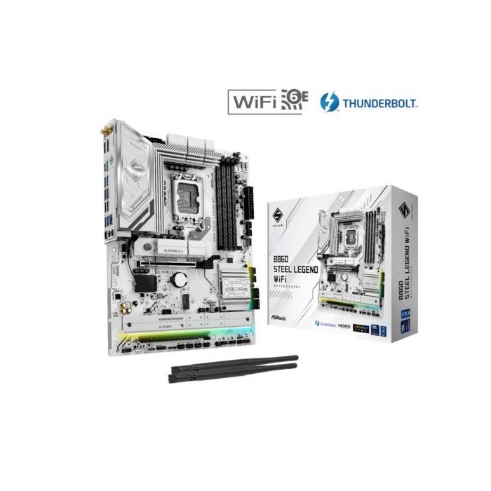 ASRock B860 Steel Legend WiFi, Intel LGA 1851, B860, DDR5, ATX - 90-MXBR30-A0UAYZ 1 ASRock B860 Steel Legend WiFi, Intel LGA 1851, B860, DDR5, ATX - 90-MXBR30-A0UAYZ 1