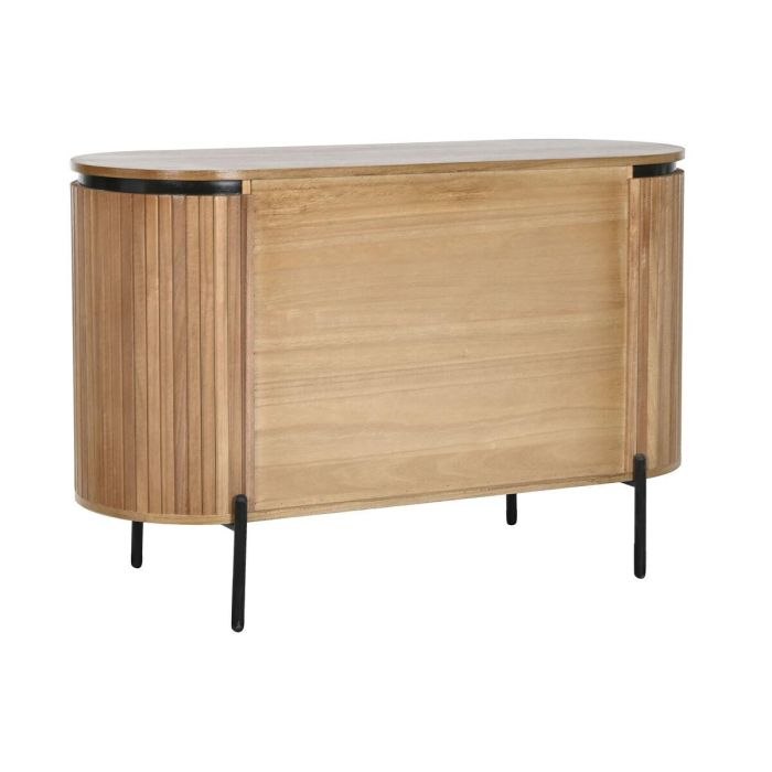 Cómoda Home ESPRIT Negro Natural Metal Madera de Paulonia 110 x 39 x 72 cm 1