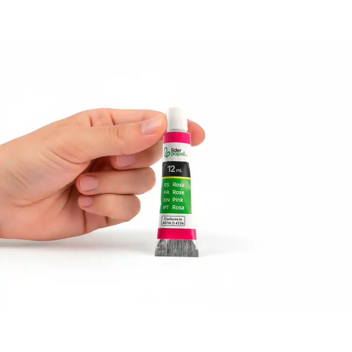 Liderpapel Tempera en tubo de 12 ml estuche de 5 tubos colores primarios surtidos 6