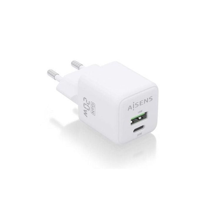 Cargador de Pared Aisens ASCH-20W2P010-W Blanco 20 W (1 unidad) 0 Cargador de Pared Aisens ASCH-20W2P010-W Blanco 20 W (1 unidad) 0