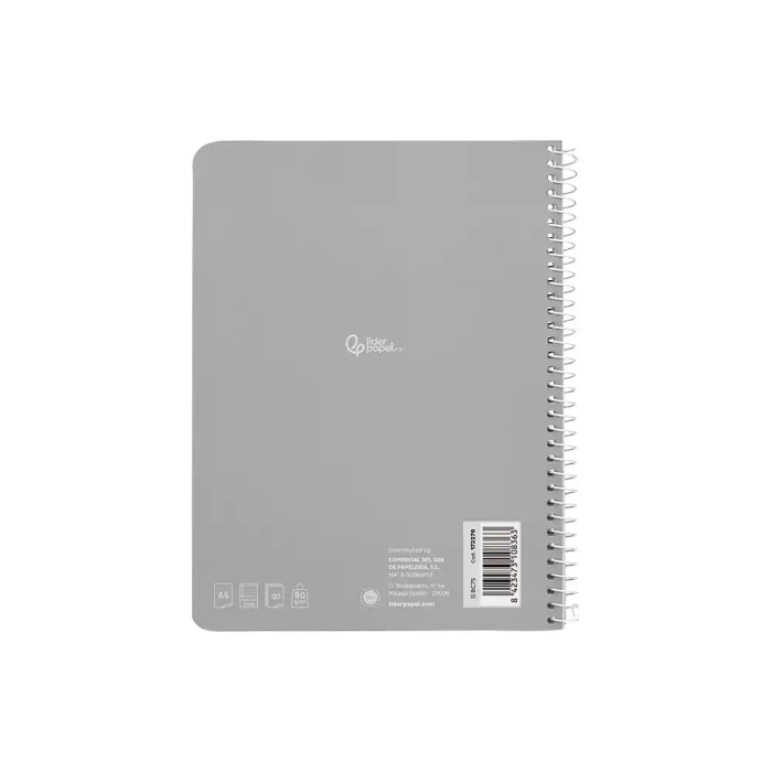Liderpapel Cuaderno Espiral Din A5 Witty Tapa Dura 80 Hojas 90gr Rayado Montessori 5 mm Colores Surtidos 3