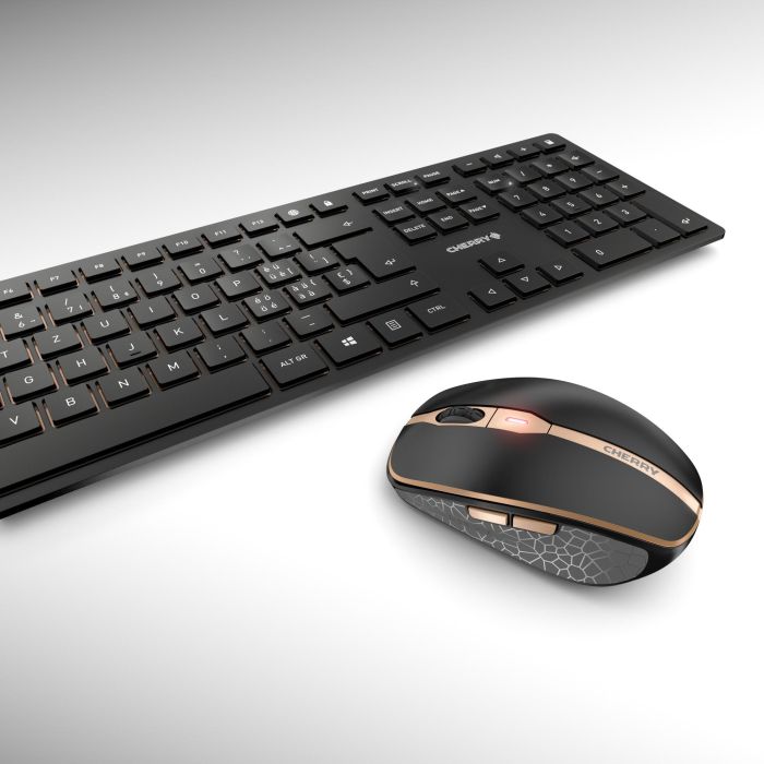 Cherry Desktop DW 9100 SLIM [CH] WL AES black/copper BT 9