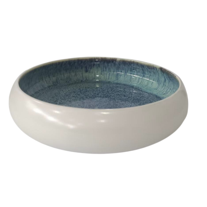 Plato Moderno DKD Home Decor Azul Marino 21.5 x 1.5 x 21.5 cm (6 Unidades) 1