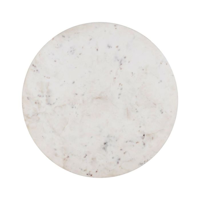 Mesa Centro Blanco Mármol/Madera Salón 75 X 75 X 40 cm