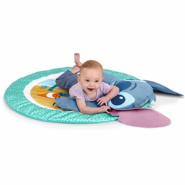 Bright Starts Alfombra de Juego Bebé BRI0074451174467 Disney Baby Stitch, Evolutiva con Juguetes Sensoriales, Peluche, Espejo y Sonajero 10