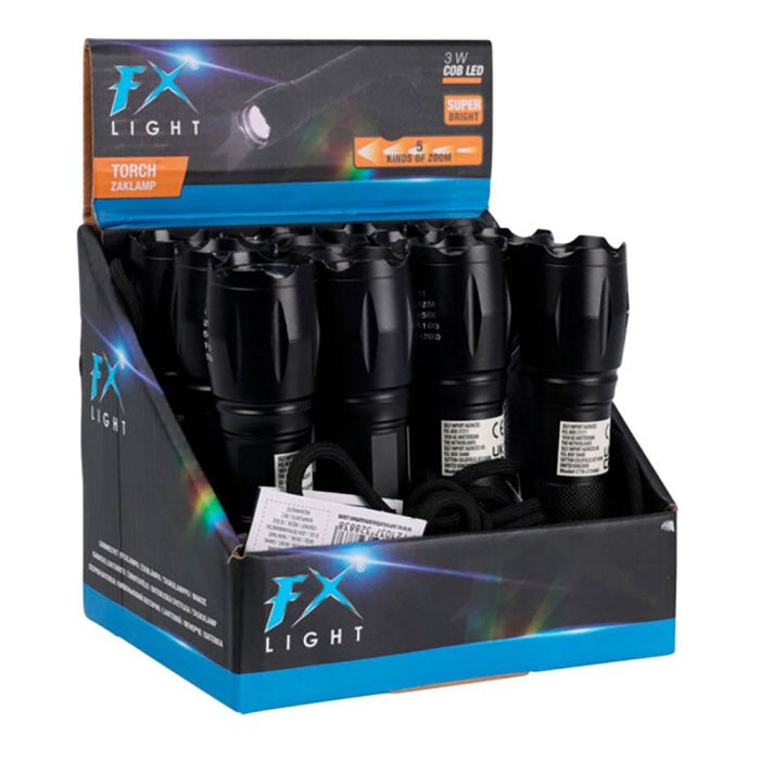 Linterna led aluminio 12,5 cm, con zoom, 3 x aaa (no incluidas), negra, 125 x 30 x 30 mm 1 Linterna led aluminio 12,5 cm, con zoom, 3 x aaa (no incluidas), negra, 125 x 30 x 30 mm 1