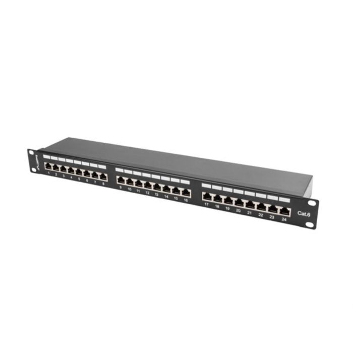 LANBERG PPS6-1024-B Panel de Parcheo 1U RJ-45 Cat6 Negro Metal 1