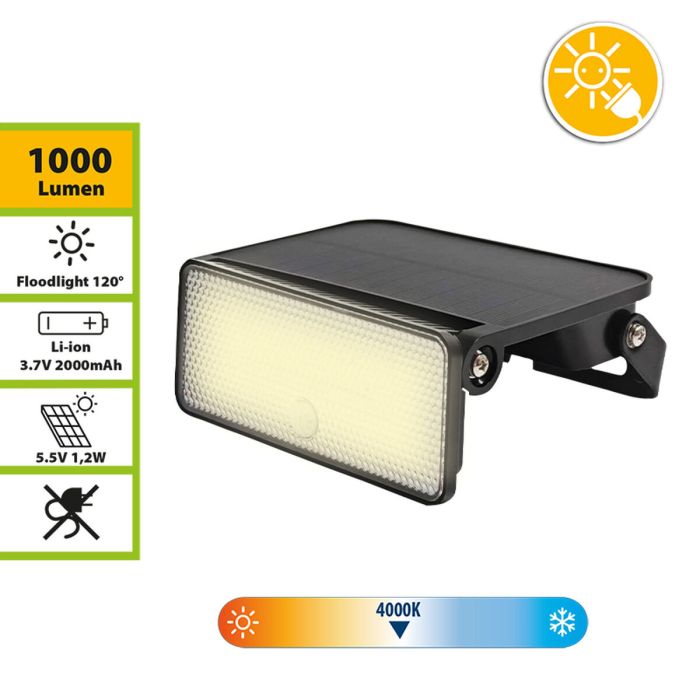 Lámpara solar Velamp MAYA 12 W 4000 K 1600 lm Blanco 1