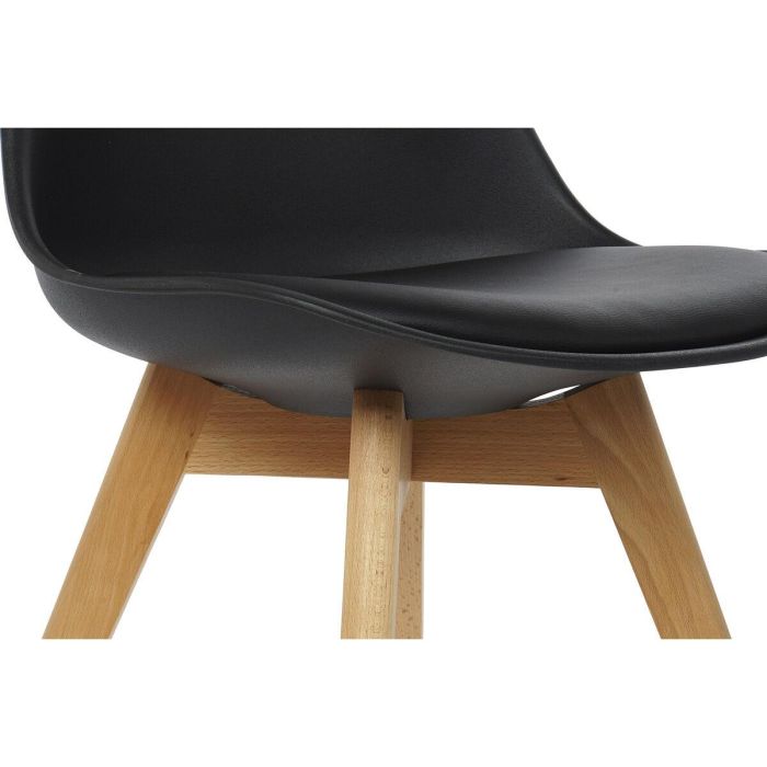 Silla Scandi DKD Home Decor Negro Marron 55 x 83 x 48 cm 1 Silla Scandi DKD Home Decor Negro Marron 55 x 83 x 48 cm 1
