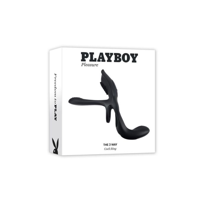 Anillo para el Pene Playboy Playboy Negro 2 Anillo para el Pene Playboy Playboy Negro 2