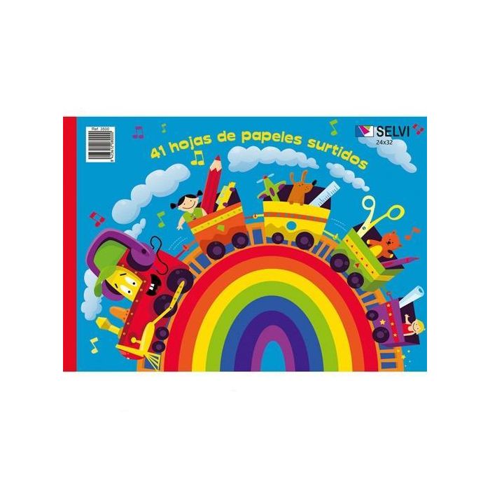 Selvi Cuaderno Para Manualidades Con 41 Hojas 24x32 cm De Papeles Surtidos