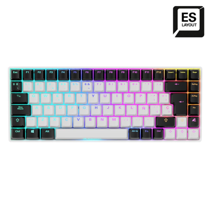 Sharkoon SKILLER SGK50 S3 teclado Juego USB QWERTY Español Blanco Sharkoon SKILLER SGK50 S3 teclado Juego USB QWERTY Español Blanco