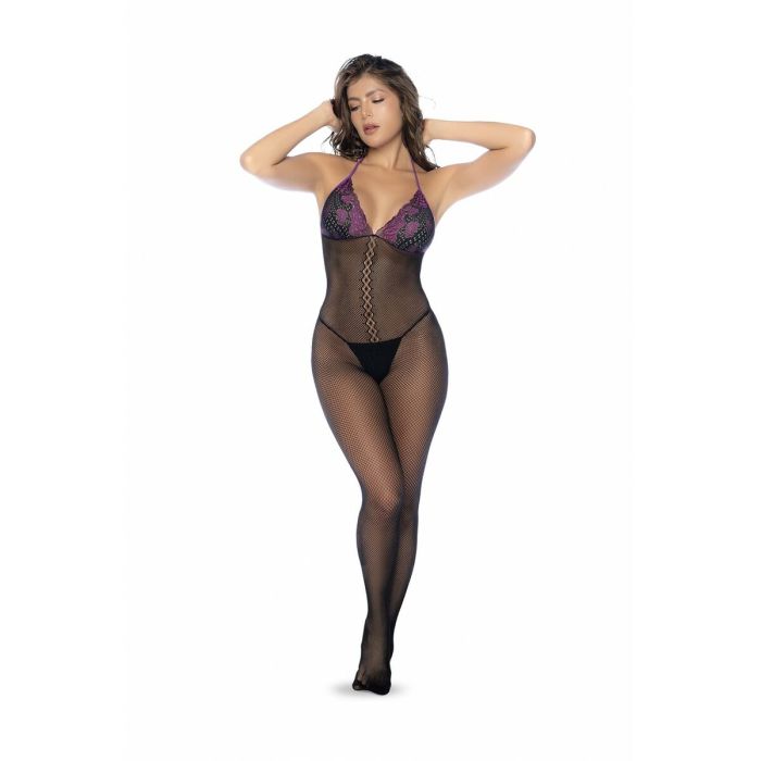 Conjunto de Lencería Mapalé Negro Lila Talla única (Talla única) 0 Conjunto de Lencería Mapalé Negro Lila Talla única (Talla única) 0