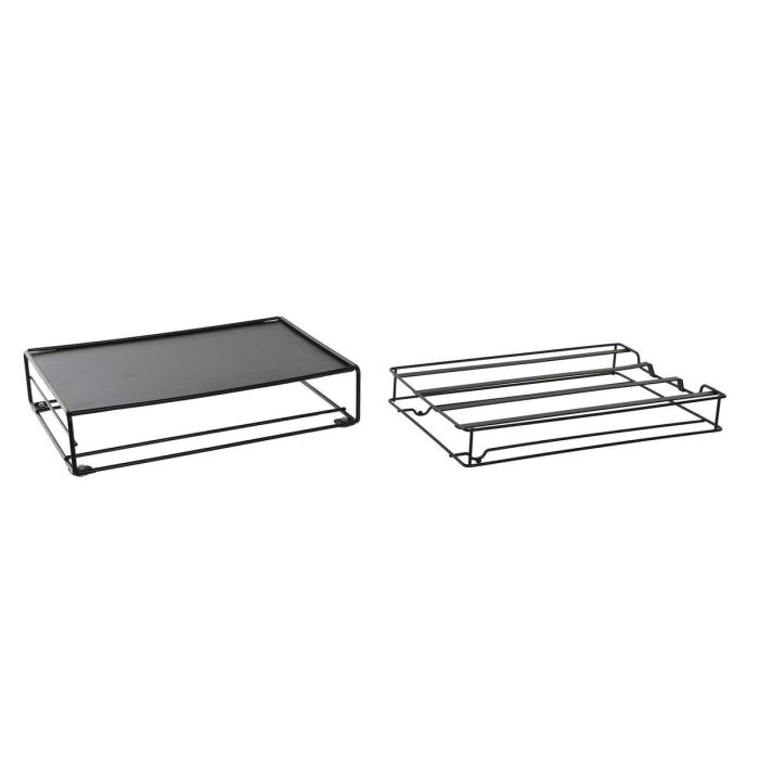 Soporte Capsulas Basicos DKD Home Decor Negro 31 x 7.5 x 21 cm 3 Soporte Capsulas Basicos DKD Home Decor Negro 31 x 7.5 x 21 cm 3