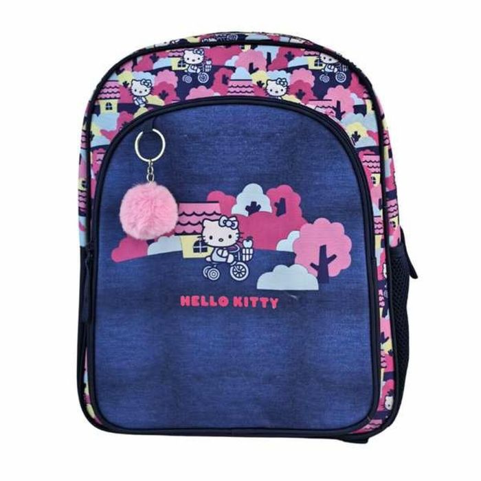 Hello Kitty Mochila Primaria Doble Compartimento, Gran Capacidad, Adaptable a Carro con Pom-Pom, 42x31x13.5cm 0 Hello Kitty Mochila Primaria Doble Compartimento, Gran Capacidad, Adaptable a Carro con Pom-Pom, 42x31x13.5cm 0