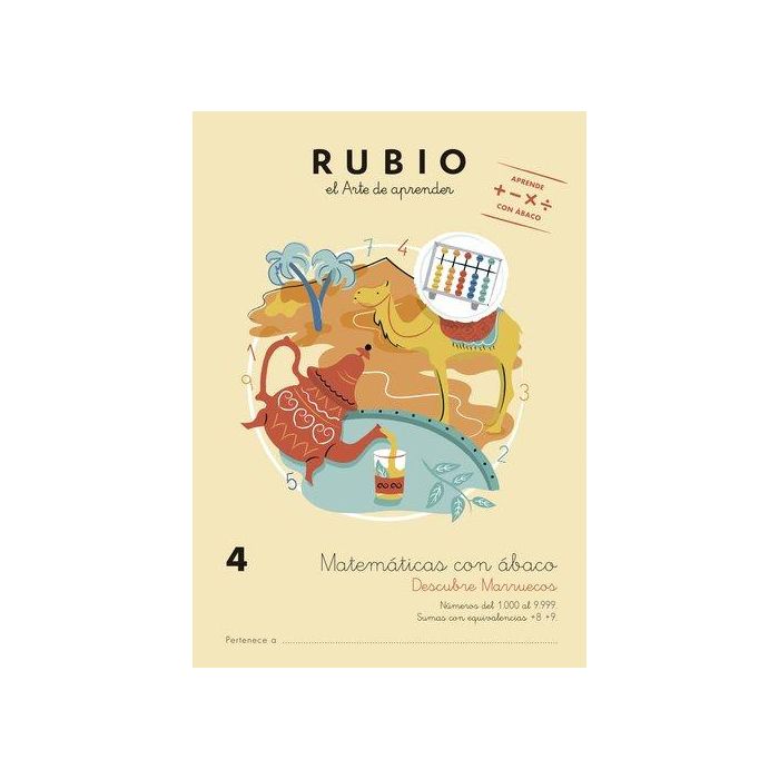 Cuaderno Rubio A4 Matematicas Con Abaco 4 - Descubre Marruecos (5-6 Años) (Set de 5)