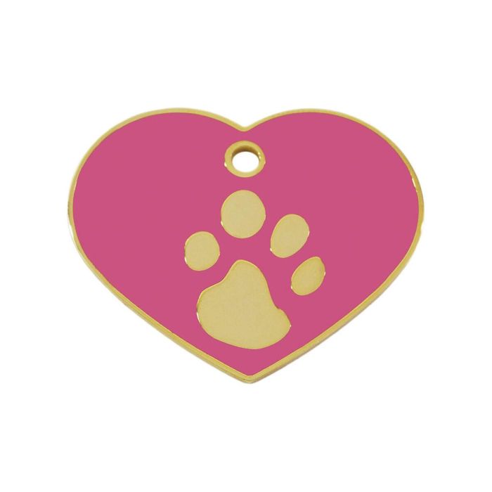 Placa identificativa para collar Imarc Heart Rosa Dorado