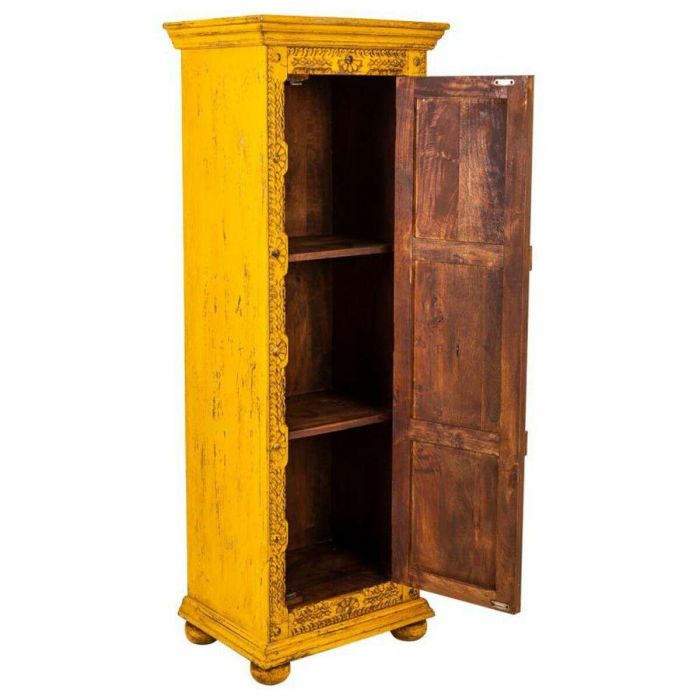 Armario Alexandra House Living Amarillo Hierro Madera de mango 40 x 149 x 53 cm 5 Armario Alexandra House Living Amarillo Hierro Madera de mango 40 x 149 x 53 cm 5