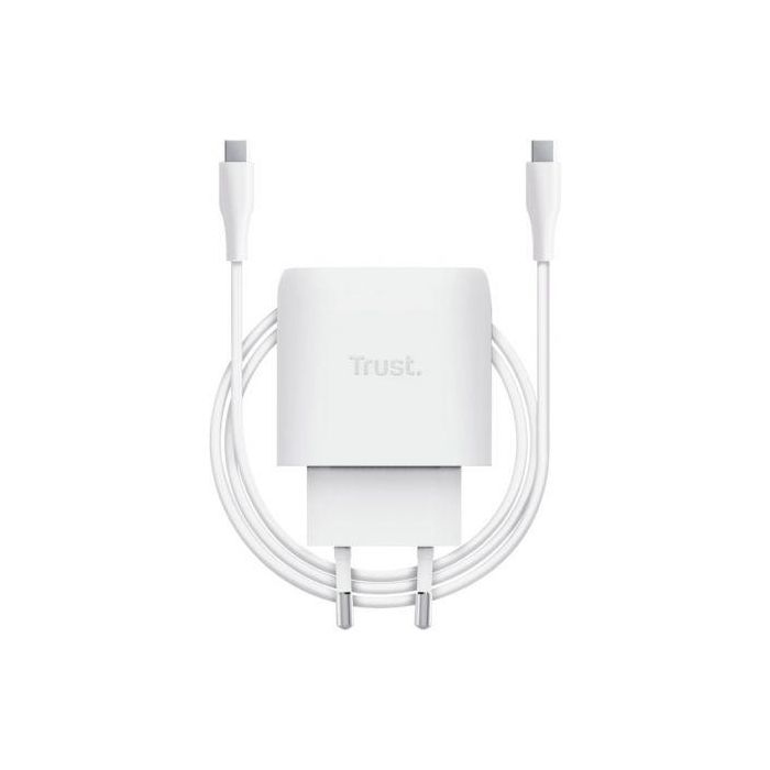 Trust Cargador Pared GaN Maxo 45W 25522 con 1xUSB Tipo-C y Cable Incluido 0 Trust Cargador Pared GaN Maxo 45W 25522 con 1xUSB Tipo-C y Cable Incluido 0