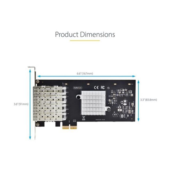 StarTech.com Tarjeta de Red P041 gri 4X Sfp Doble Puerto SFP Gigabit Ethernet PCIe 2.0 x1 para Servidores/Estaciones de Trabajo 0 StarTech.com Tarjeta de Red P041 gri 4X Sfp Doble Puerto SFP Gigabit Ethernet PCIe 2.0 x1 para Servidores/Estaciones de Trabajo 0
