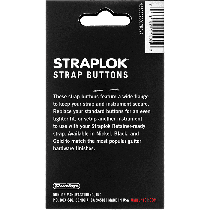 Dunlop Sujeciones Straplok Dualdesign - Negro (Set De 2) 2