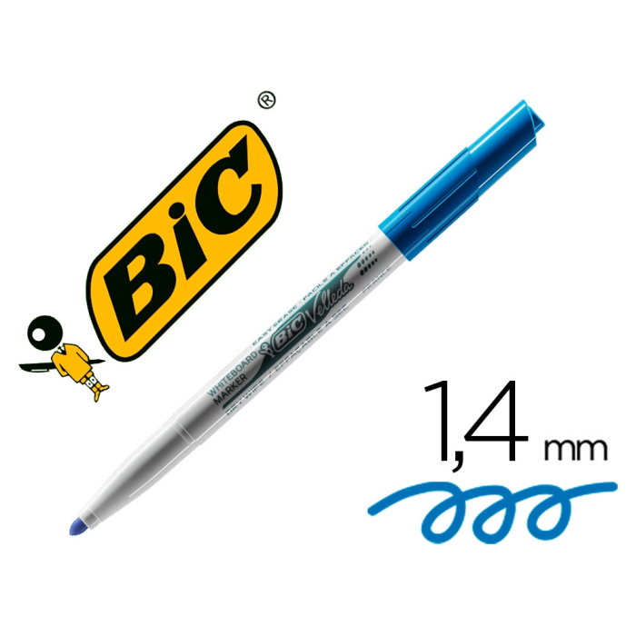 Rotulador para Pizarra Bic Velleda 1741 Azul Blanco (12 Unidades) 0 Rotulador para Pizarra Bic Velleda 1741 Azul Blanco (12 Unidades) 0