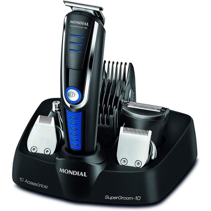 Mondial BG-03 Cortapelos Profesional con 5 Cabezales Intercambiables para Cabello, Cuerpo, Barba, Patillas, Nariz y Orejas 0 Mondial BG-03 Cortapelos Profesional con 5 Cabezales Intercambiables para Cabello, Cuerpo, Barba, Patillas, Nariz y Orejas 0