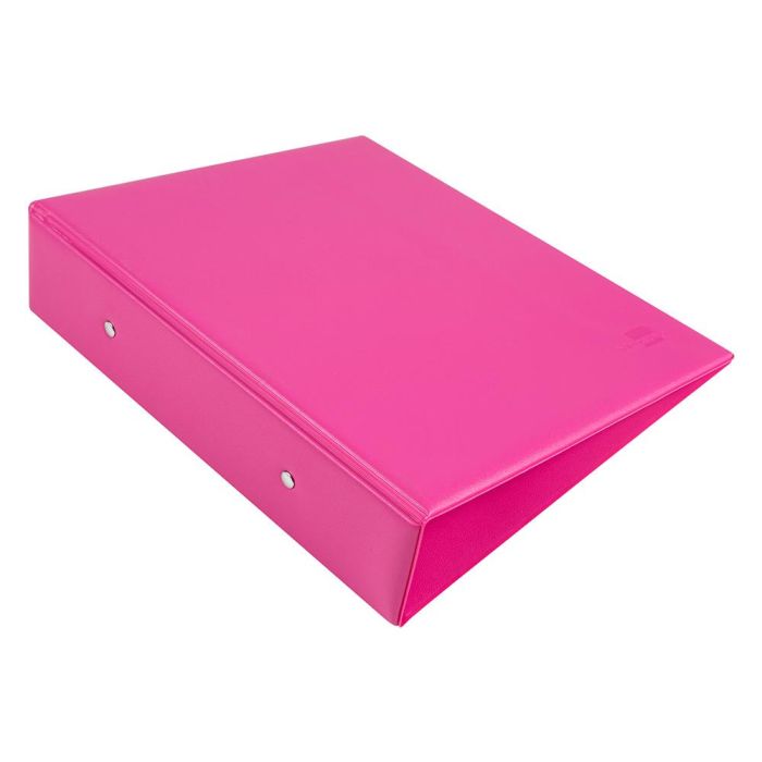 Carpeta De 2 Anillas 40 mm Redondas Liderpapel A5 Carton Forrado Pvc Fucsia 2