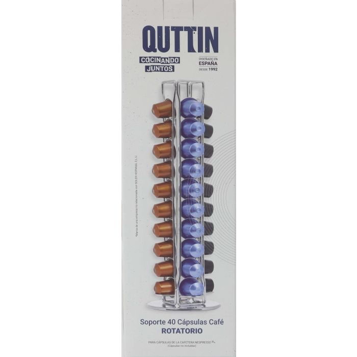 Soporte rotatorio para 40 cápsulas de café Quttin (6 Unidades) 1 Soporte rotatorio para 40 cápsulas de café Quttin (6 Unidades) 1