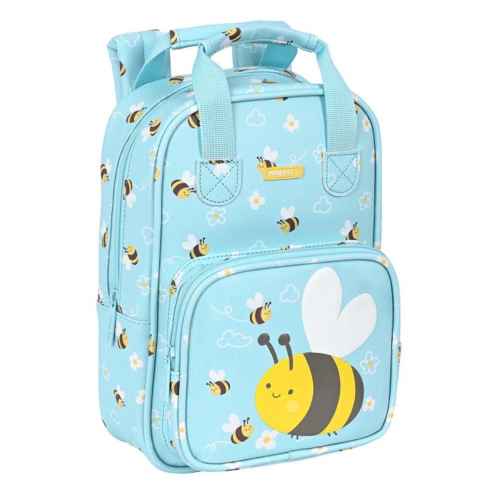 Mochila Escolar Safta Abeja Azul claro 20 x 28 x 8 cm Mochila Escolar Safta Abeja Azul claro 20 x 28 x 8 cm