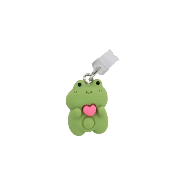 Wondee Funny Lightning Frog Charm Protector de puerto para móvil, tipo C o Lightning, 20x10x15 mm, colgante decorativo