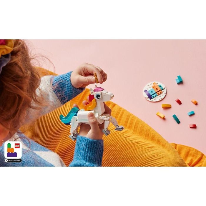 LEGO 31140 Unicornio Mágico Set Construcción Creator 3en1 Articulado Caballito de Mar Pavo Real +7 Años 6 LEGO 31140 Unicornio Mágico Set Construcción Creator 3en1 Articulado Caballito de Mar Pavo Real +7 Años 6