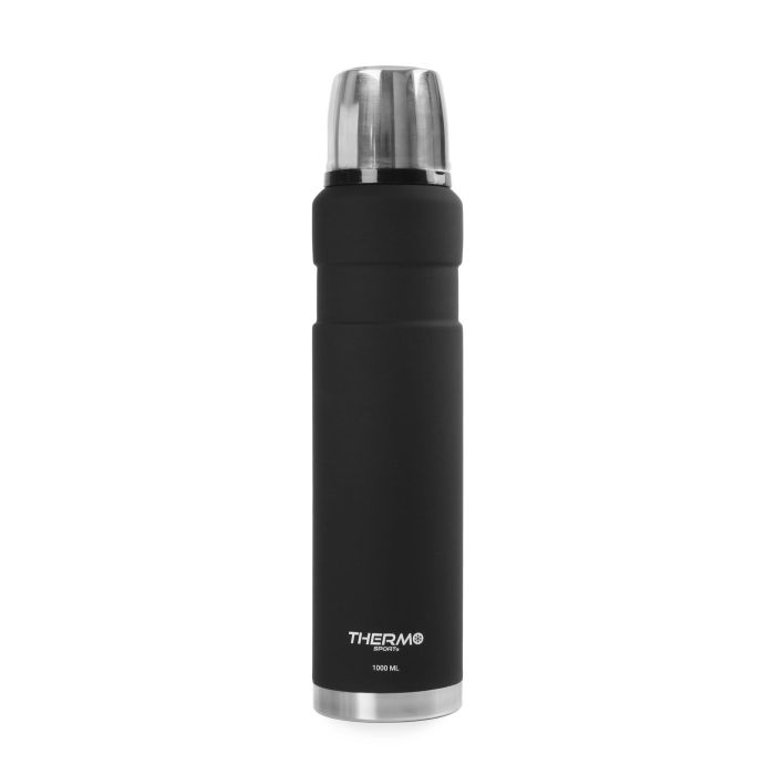 Termo de acero inoxidable Thermosport 1000 ml - Negro (6 Unidades) 3 Termo de acero inoxidable Thermosport 1000 ml - Negro (6 Unidades) 3