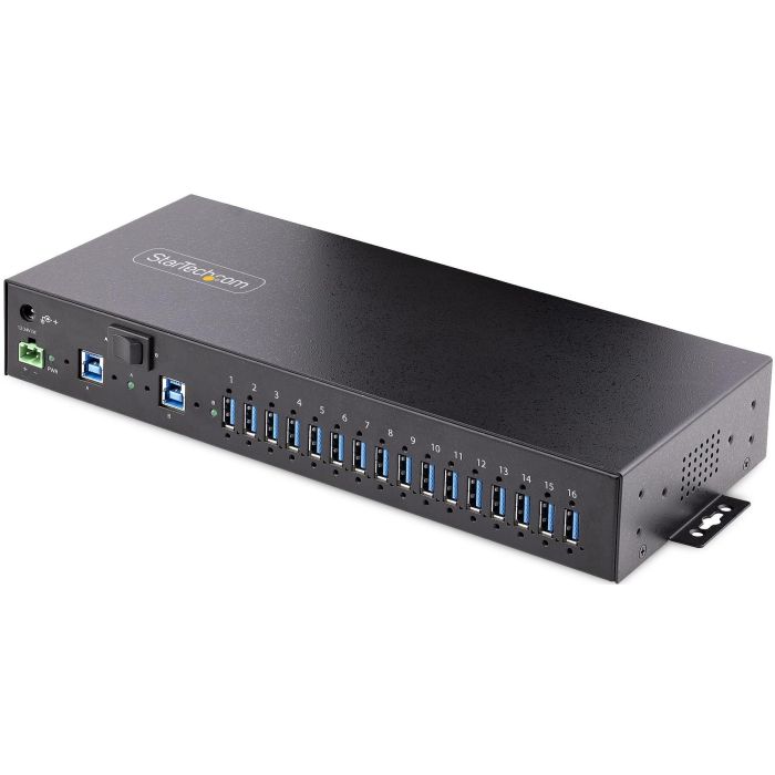 StarTech Hub USB 3.0 Industrial de 16 Puertos 5Gbps con Montaje en Rack/Superficie/DIN y Bloque de Terminales 0 StarTech Hub USB 3.0 Industrial de 16 Puertos 5Gbps con Montaje en Rack/Superficie/DIN y Bloque de Terminales 0