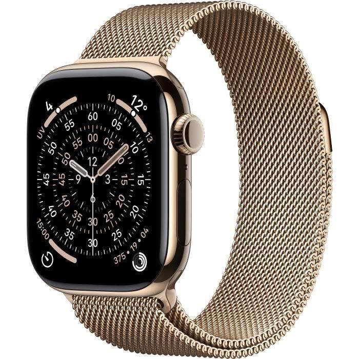 Apple Watch S11 Titan Gold Cellular 42mm Reloj Inteligente Acero Inoxidable Milanesa Oro
