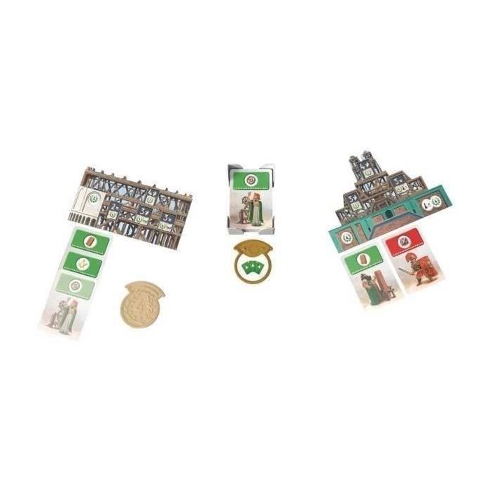 Asmodee 7 Maravillas de los Arquitectos: Expansión Medallas (Ex) | Incluye Coliseo de Roma, Zigurát de Ur, Tokens y Objetivos 1