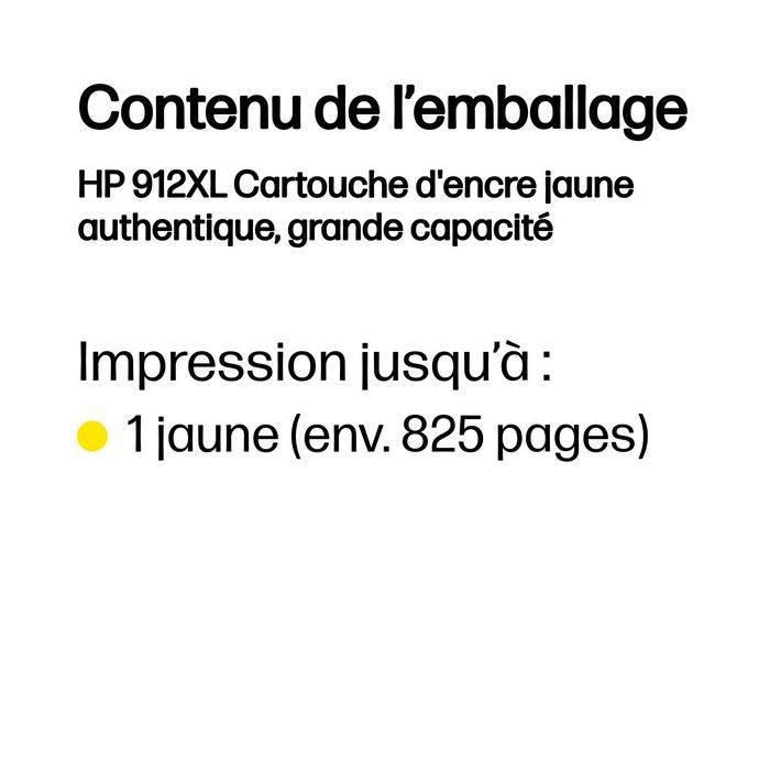 HP 912XL Cartucho de Tinta Original Amarillo Alto Rendimiento para Documentos Profesionales 4