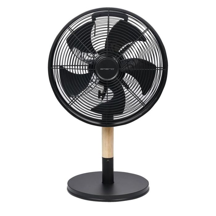 Emerio Ventilador de Mesa Fn114499.2 30 cm, 35 W, 3 Velocidades, Oscilante, Diseño Moderno en Madera y Metal/Plástico Negro Emerio Ventilador de Mesa Fn114499.2 30 cm, 35 W, 3 Velocidades, Oscilante, Diseño Moderno en Madera y Metal/Plástico Negro