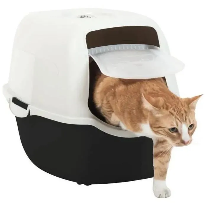 Pet Design 461404 Casa para Gatos Sacha Hoilet, 56 x 40 x 39 cm, Blanco y Negro 3