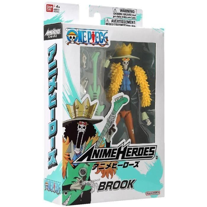 Bandai Figura Anime Heroes One Piece Brook Articulada 17 cm Detallada con Manos Extra para Fans y Coleccionistas 1 Bandai Figura Anime Heroes One Piece Brook Articulada 17 cm Detallada con Manos Extra para Fans y Coleccionistas 1