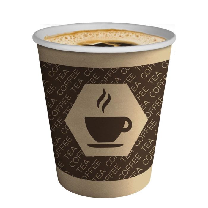 Set de 12 vasos de cartón café con tapa y agujero 120 ml - Algon (18 Cajas) 2 Set de 12 vasos de cartón café con tapa y agujero 120 ml - Algon (18 Cajas) 2