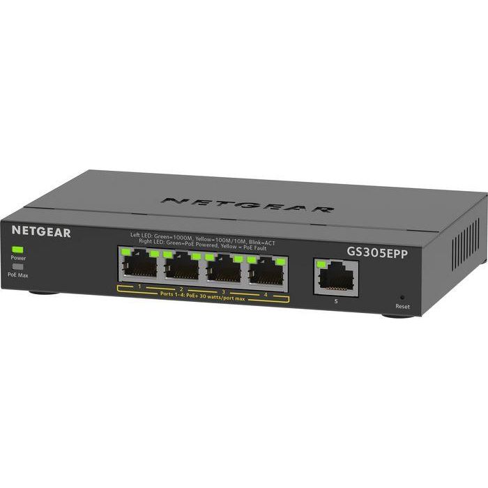 NETGEAR GS305EPP-100PES Switch Gestionado L2/L3 5 Puertos Gigabit Ethernet High-Power PoE+ Plus 2