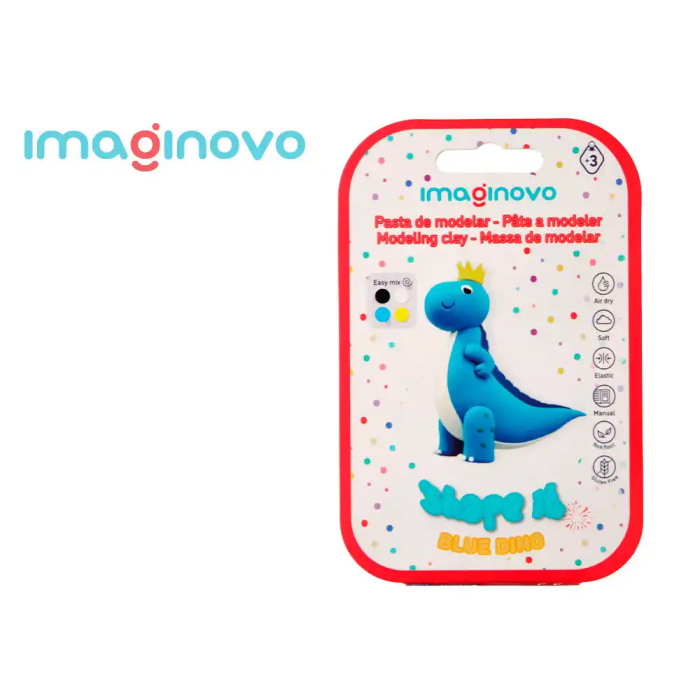Imaginovo Pasta para modelar al aire, set de colores surtidos, ideal para niños, crea figuras de dinosaurio azul 0 Imaginovo Pasta para modelar al aire, set de colores surtidos, ideal para niños, crea figuras de dinosaurio azul 0