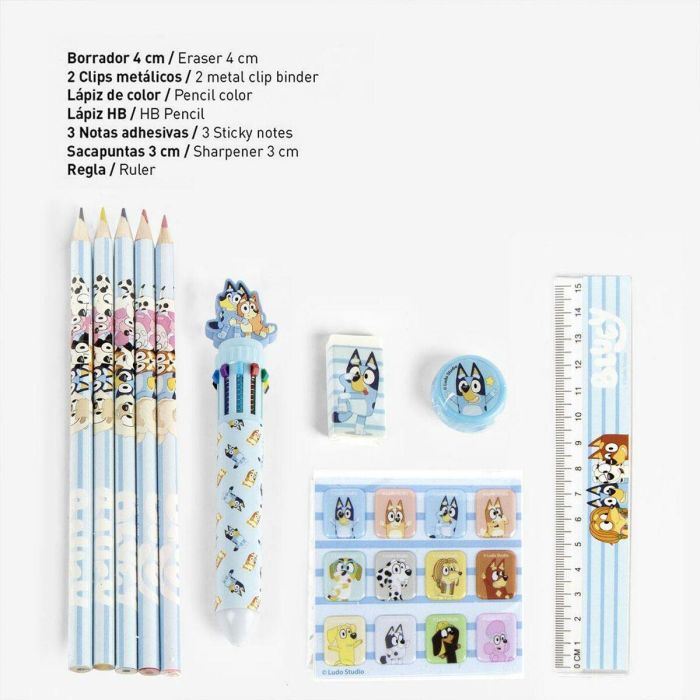 Cerdá Set de Papelería Escolar Bluey Goma EVA Azul, perfecto para niños a partir de 3 años. Dimensiones: 22.0 x 14.0 x 0.5 cm. 5