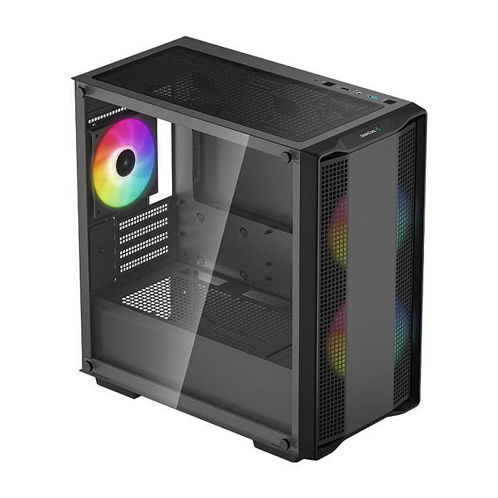 Deepcool CC360 Caja Ordenador Gaming Negra con ARGB y Ventana de Cristal Templado