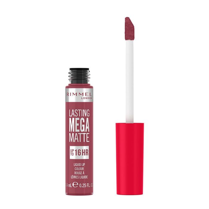 Rimmel London Pintalabios Líquido Lasting Mega Matte #900 Ravishing Rose 7.4 ml Larga Duración 16 Horas Mate Vegano Waterproof 1