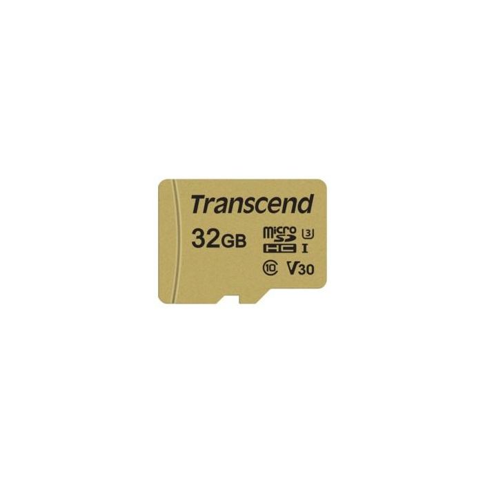 CARD microSD Card 32GB Transcend SDHC USD500S w/Adapter