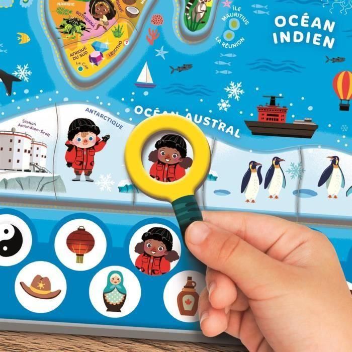 Clementoni CLE8005125529162 Rompecabezas del Mundo Magnético, Juego Educativo y Geográfico para Niños 5