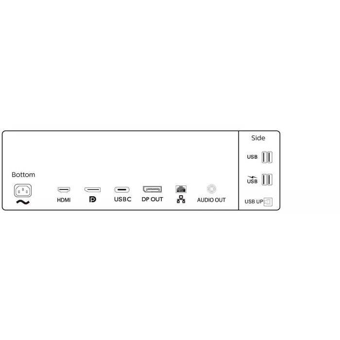 Philips 346P1CRH Monitor Curvo VA 34" UltraWide QHD 3440x1440 100Hz DisplayHDR 400 USB-C HDMI DP Ethernet 6